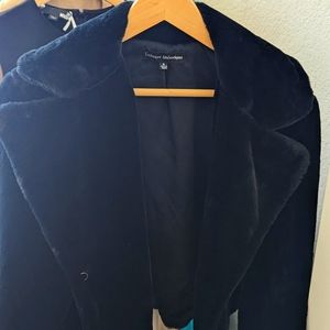 Catherine Malandrino Black faux fur coat M